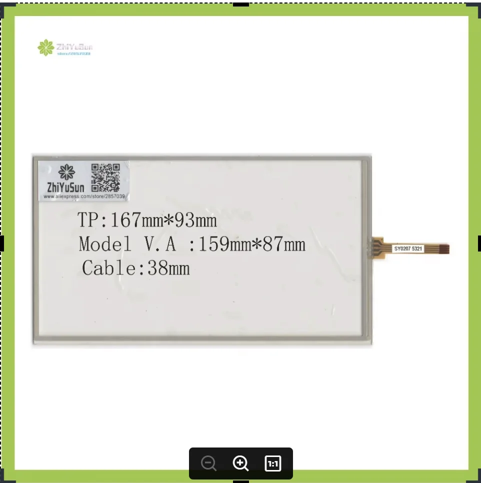 ZhiYuSun 167 мм * 93 мм 7106, совместимое стекло сенсорного экрана 167*93 для GPS, совместимое с тактами, сенсорное стекло USE GPS (art.: 3920cd39e15b0) - 3920cd39e15b0