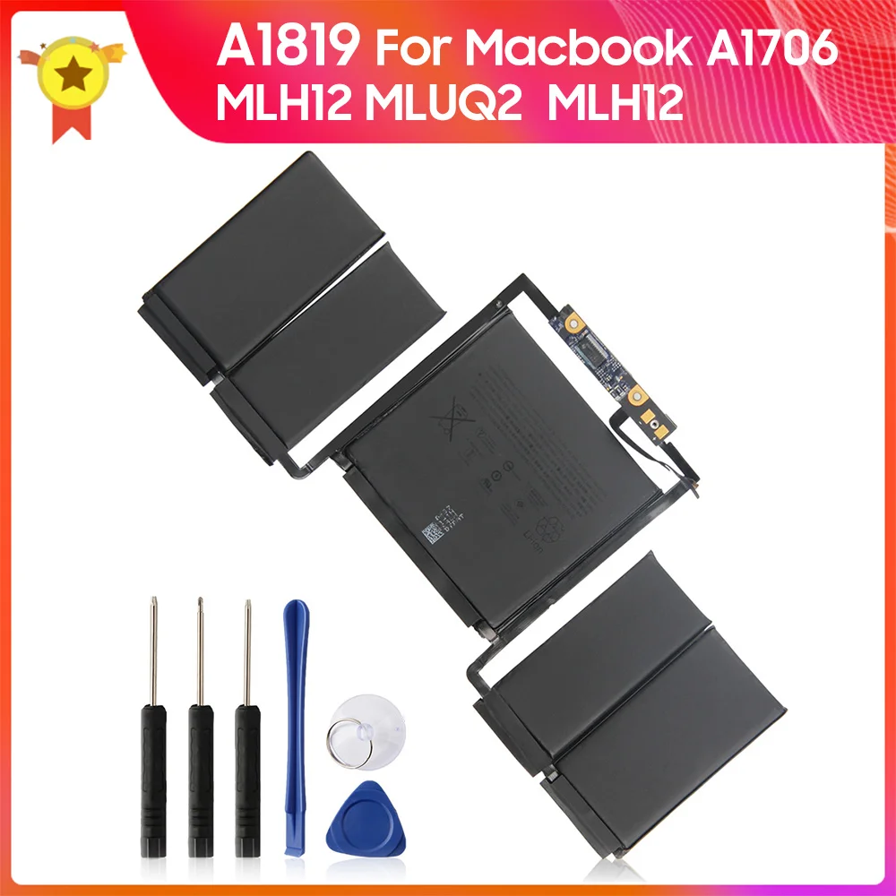 Replacement Battery A1819 for Macbook A1706 MLH12 MLUQ2 MLH12 MacBook A1706 A1713 Laptop Battery
