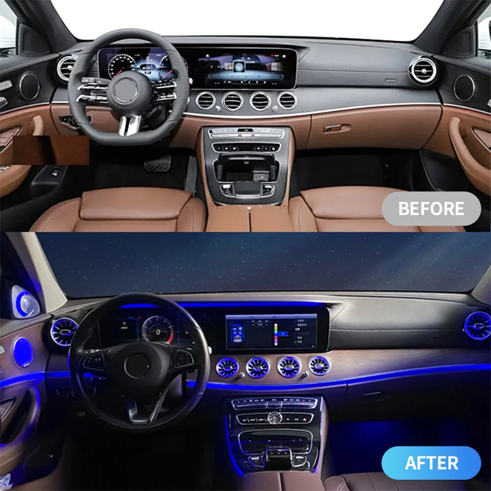 W213 3D вращающаяся крышка дверной панели с высокой подсветкой E class E300 64-цветная