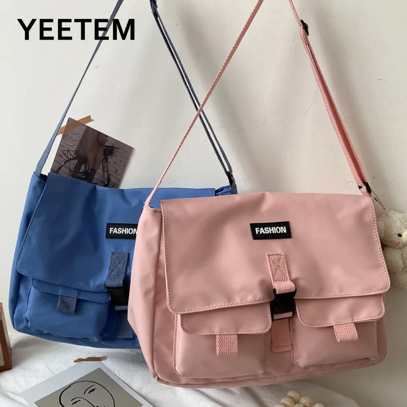 

Fashion Handbags For Women Large Capacity Student Shoulder School Bag Sports Leisure Style Women's Simple Canvas Bag