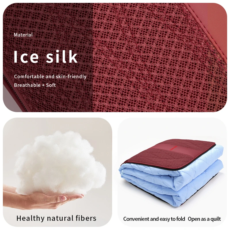 Car Headrest Pillow Cushion Lumbar Lce Silk Fabric Home Sofa Quilt For RECARO Racing