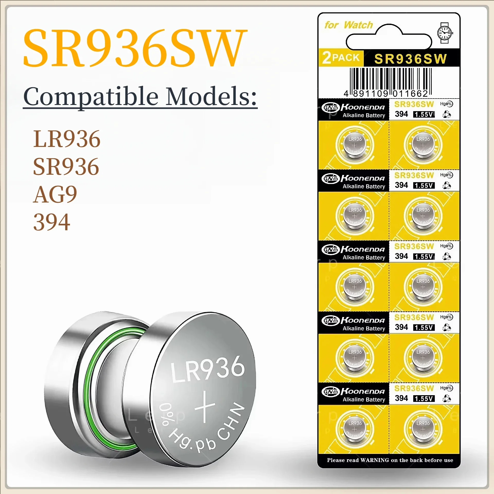Высококачественная кнопочная батарея 1 5 В электронная совместимая модель SR936SW: AG9