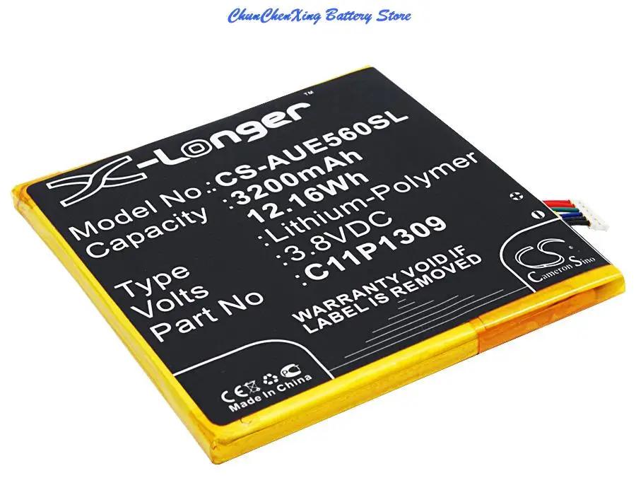 Высококачественный аккумулятор Cameron Sino 3200 мАч C11P1309 для Asus Fonepad Note 6 FHD6 K00G ME560CG