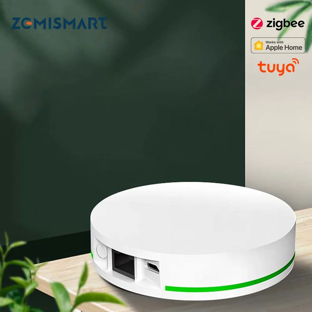 Проводной концентратор Zemismart Tuya Zigbee 3,0 с сетевым кабелем RJ45, мостовой шлюз для умного дома, приложение для управления устройствами TUYA Zigbee Проводной концентратор Zemismart Tuya Zigbee 3,0 с сетевым кабелем RJ45, мостовой шлюз для умного дома, приложение для управления устройствами TUYA Zigbee