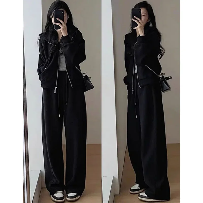 Женский спортивный костюм с длинным рукавом свободный в Корейском стиле на