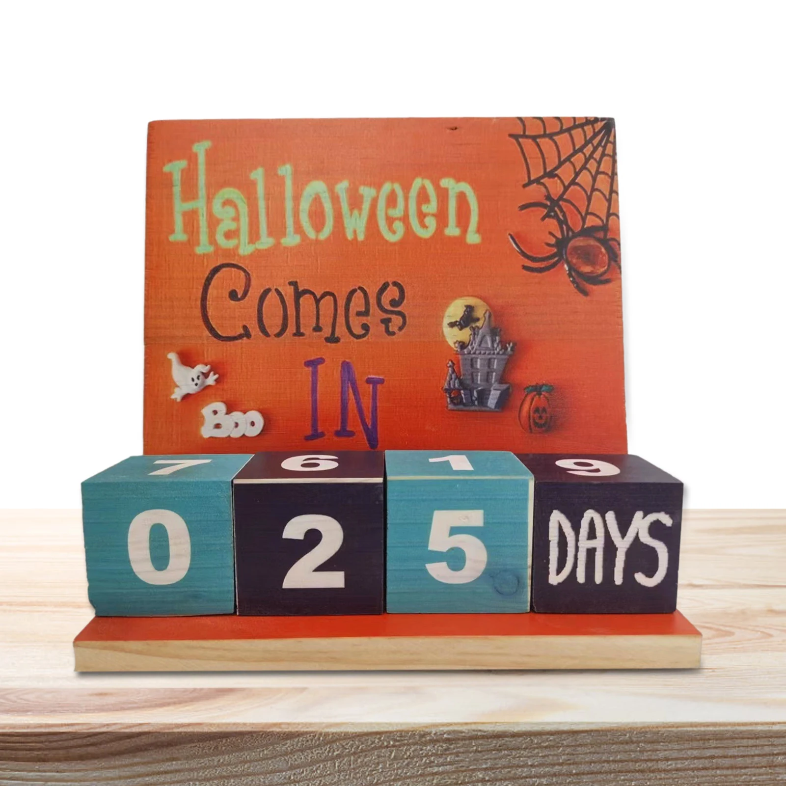 

Halloween Countdown Advent Calender Halloween Countdown Advent Calender Wooden Blocks Party Festival Advent Calender For Autumn