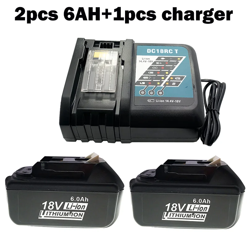 

VAKAUMUS Lithium Ion Rechargeable Replacement For Makita 18V 6.0ah Battery BL1850 BL1830 BL1860 BL1840 LXT400 Cordless Drills