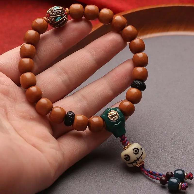 Оригинальный браслет с головой Обезьяны из ореха резьба в виде старой