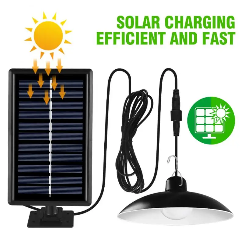 

Double Head Solar Lamp Outdoor Waterproof Solar Pendant Lights Dimmable Remote Control Solar Lights For Indoor Garden Yard Patio