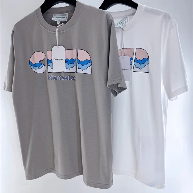 

Футболка Мужская/Женская хлопковая, модная повседневная Винтажная футболка с абстрактным принтом красных Солнцев и волн, в стиле кэжуал