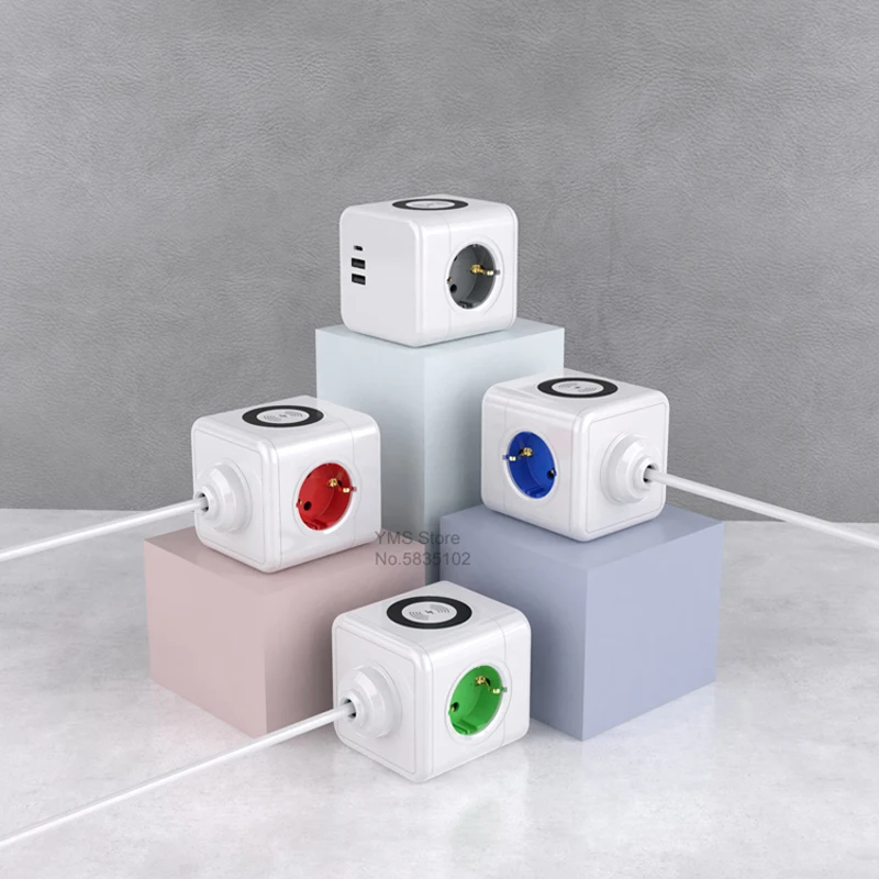 Sopend Power cube ЕС силовая полоса с 2 usb-портом типа C 15 Вт беспроводное зарядное