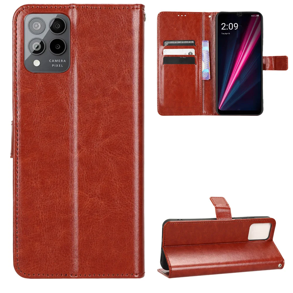 Fashion Wallet PU Leather Case Cover For T-Mobile T Phone Pro 5G Flip Protective Phone Back Shell T Phone 5G/T Phone Pro 5G images - 6