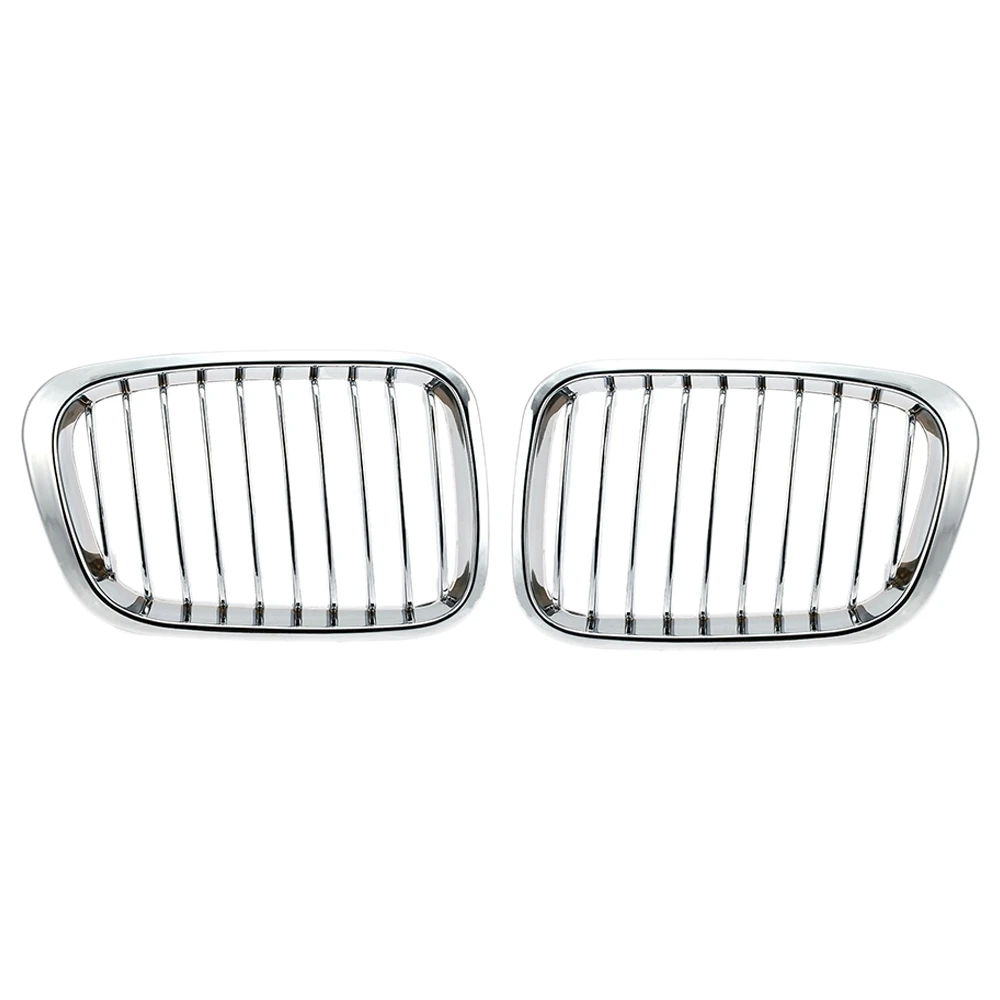 

2X Chrome Front Hood Kidney Grille for 1998-2001 E46 320I 323I 325I 328I 330I 4-Door Sedan