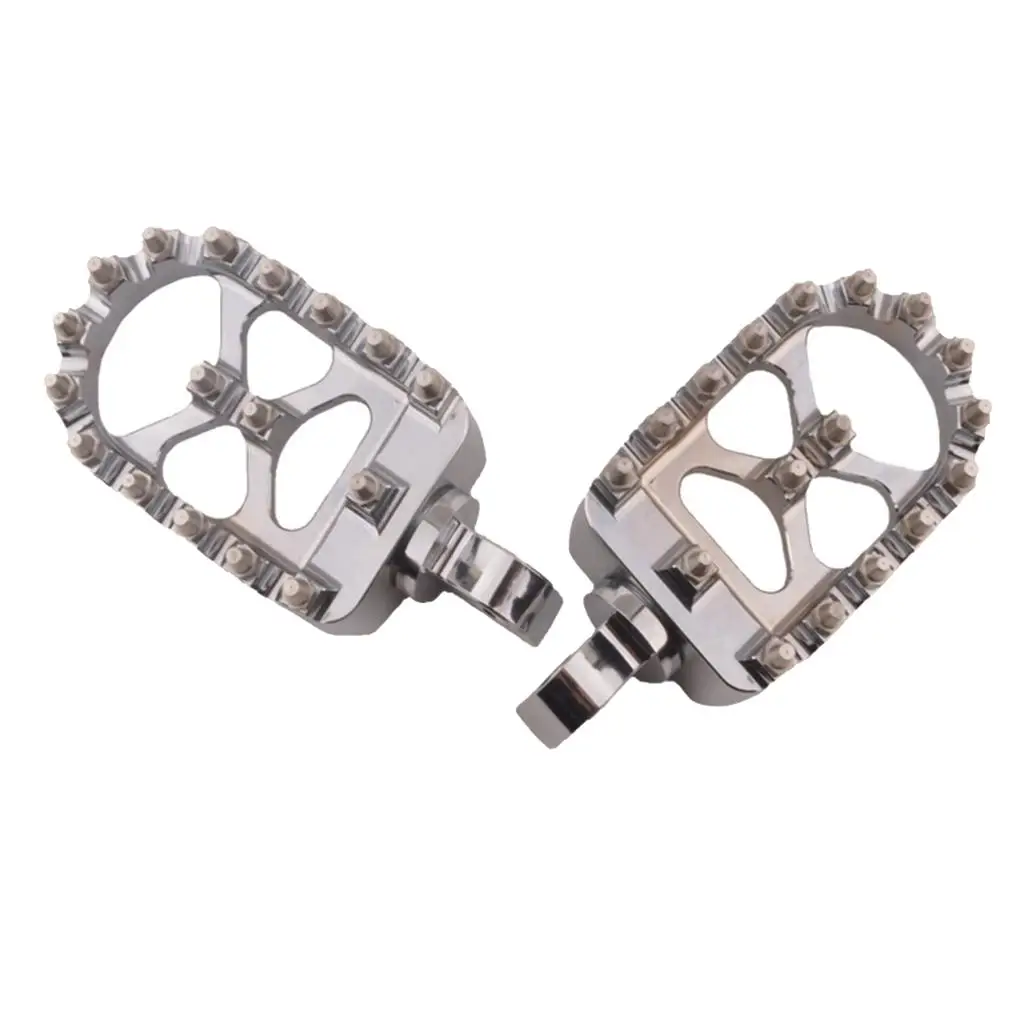 

CNC Wide Fat Footpegs Foot Rest Pedals Rotating Bobber (Chrome)