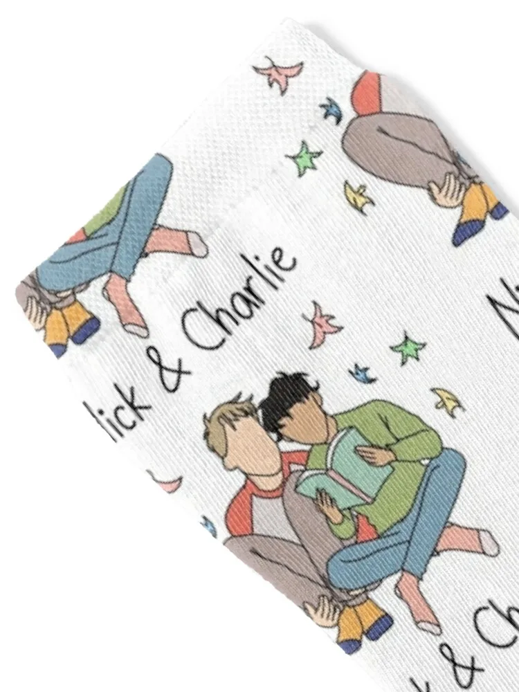Heartstopper Ник Нельсон и Чарли Весна читает книгу Носки Новинки спортивные чулки для