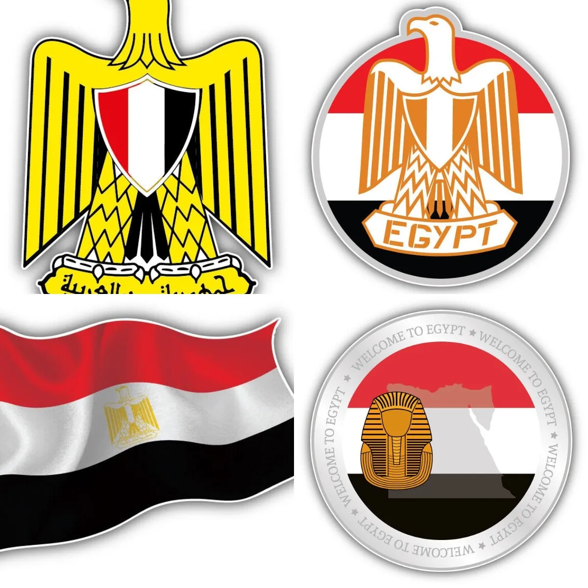 

Egypt Coat Of Arms Car Bumper Sticker Decal Rearview Mirror Side Decal DIY Classic Design Car Styling Decorations Funny