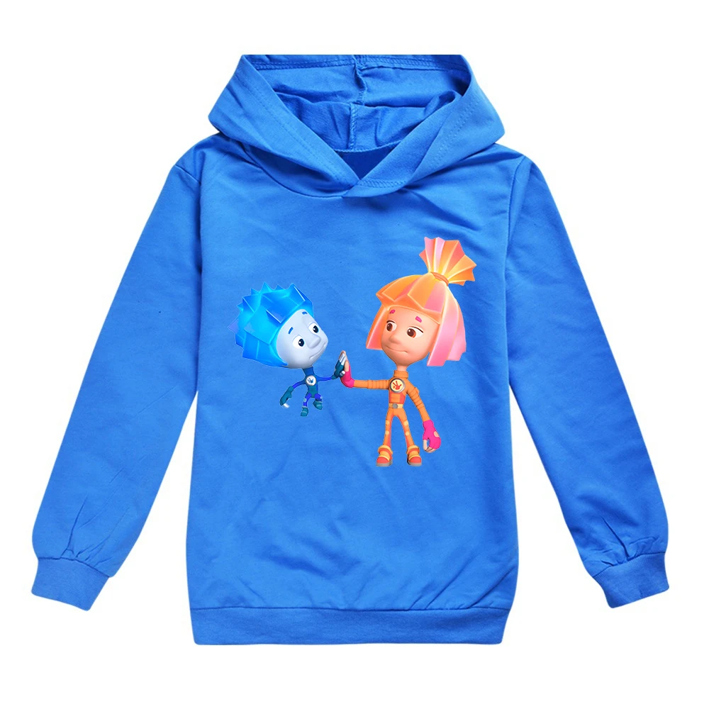 Kids Spring Autumn Hoodies for Boys Tops Cartoon The Fixies Sweatshirts Witch Wizard Funny Hooded Clothes Girls Long Sleeves