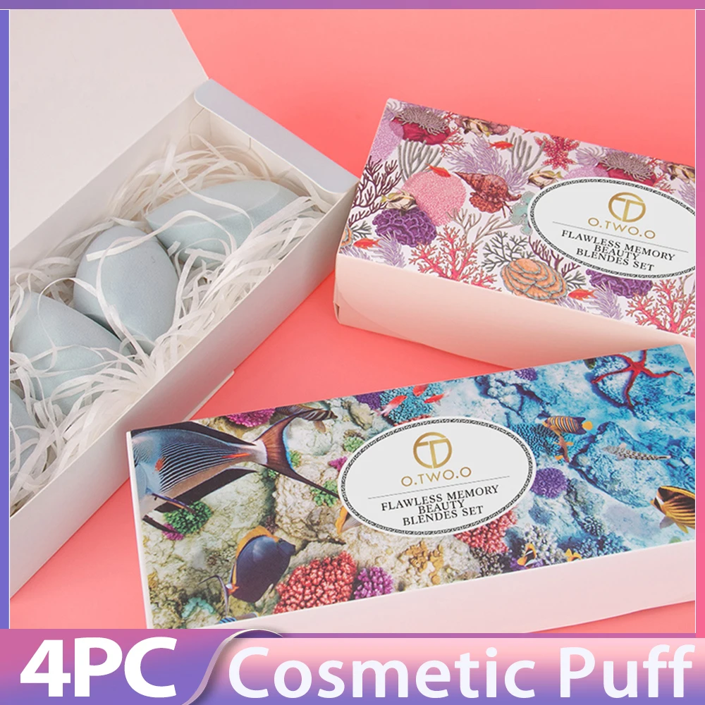 

4PC/Box Fine Pores Good Elasticity Wet And Dry Cosmetic Puff Light And Latex-Free Makeup Puff Soft And Comfortable Puff