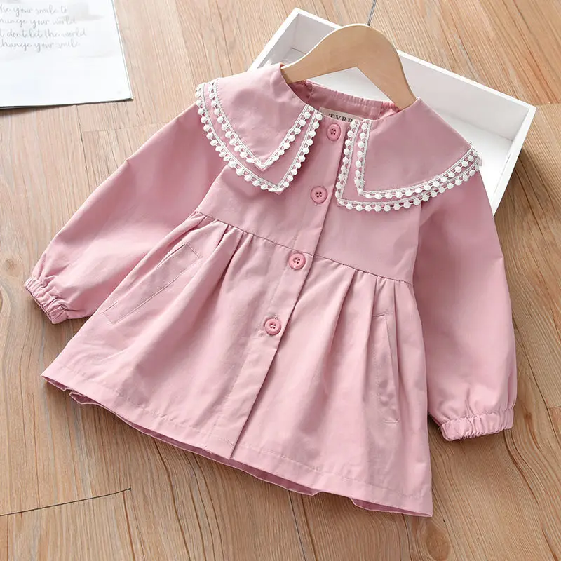 Весенне-осеннее пальто для маленьких девочек платье модная кукольная куртка