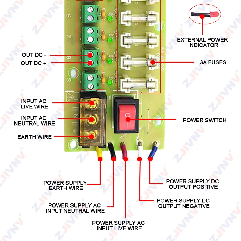 

Распределительная плата 9CH 5V 12V 24V