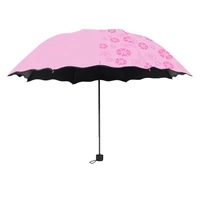 flowering umbrella in water sun umbrella hand folding rain and shine dual purpose vinyl sun protection umbrella gift umbrella
