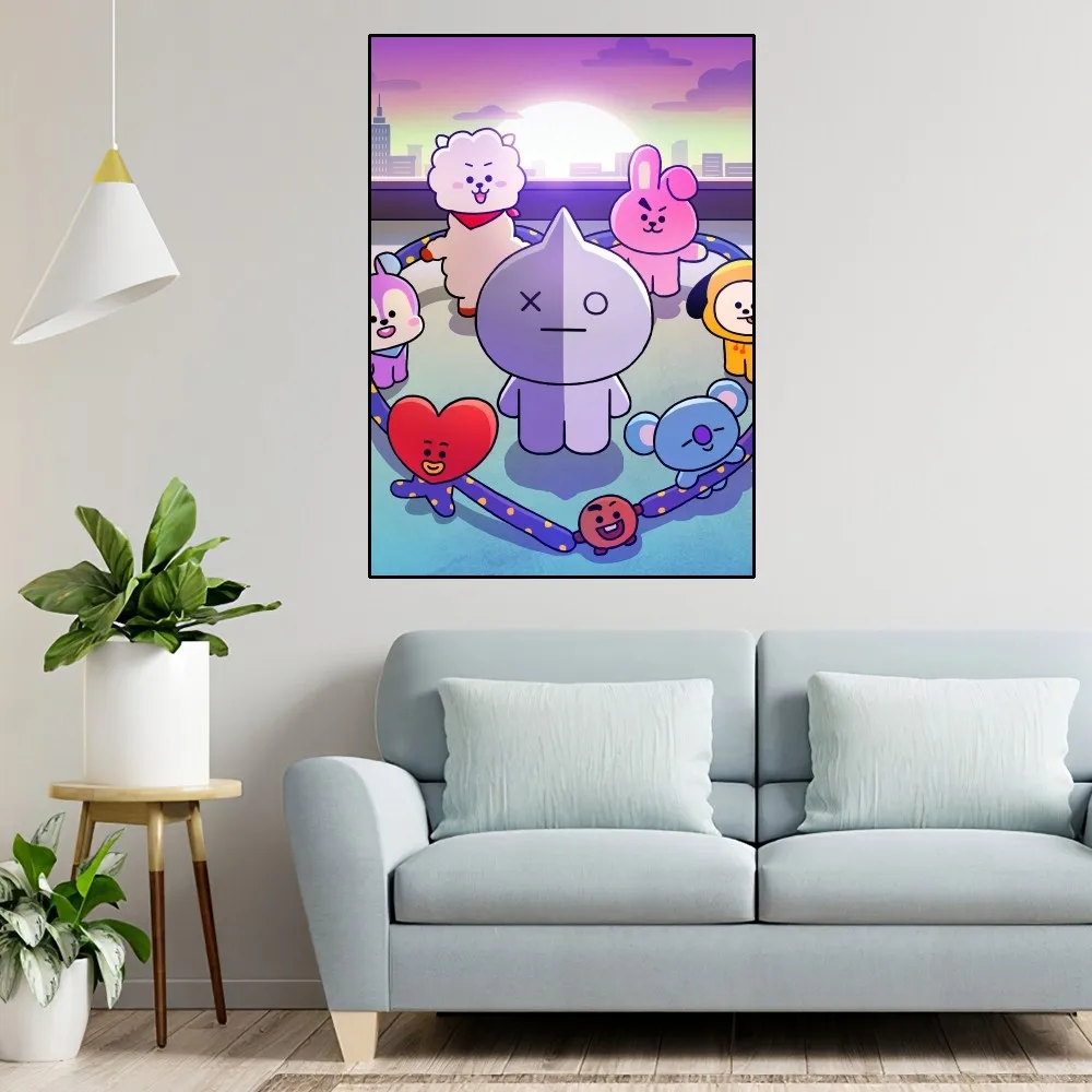 BEAST KINGDOM BT21 милый постер домашний декор комнаты эстетическое искусство настенная