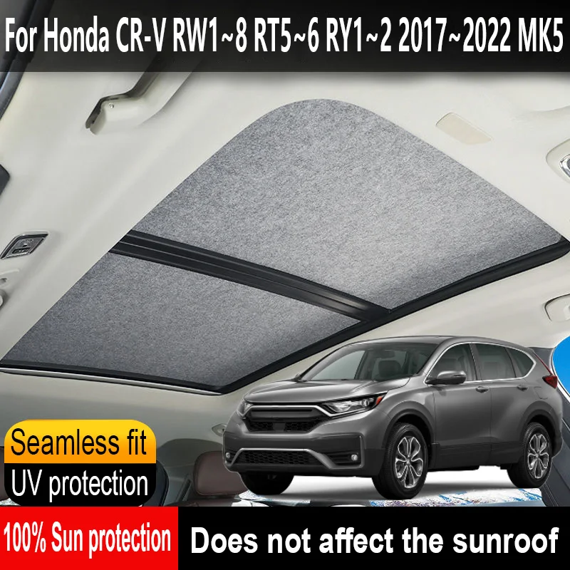 Фото Солнцезащитный козырек для панорамной крыши автомобиля Honda CR-V 2017-2022 MK5, анти-УФ, с электростатической адсорбцией, шторка-занавеска №2
