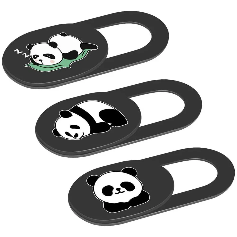 

3pcs Cute Panda Webcam Camera Cover Phone Lens Protective Cover Camera Masking Sticker Computer Privacy Cover for MacBook Laptop