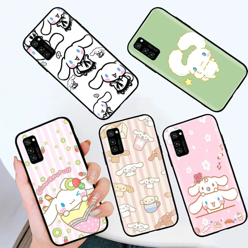 

Черный чехол для OPPO A56 A55 A35 A33 A32 A93 A96 A95 A94 A74 A53 A53S A54 A54S A17 A57 A73 Cinnamoroll