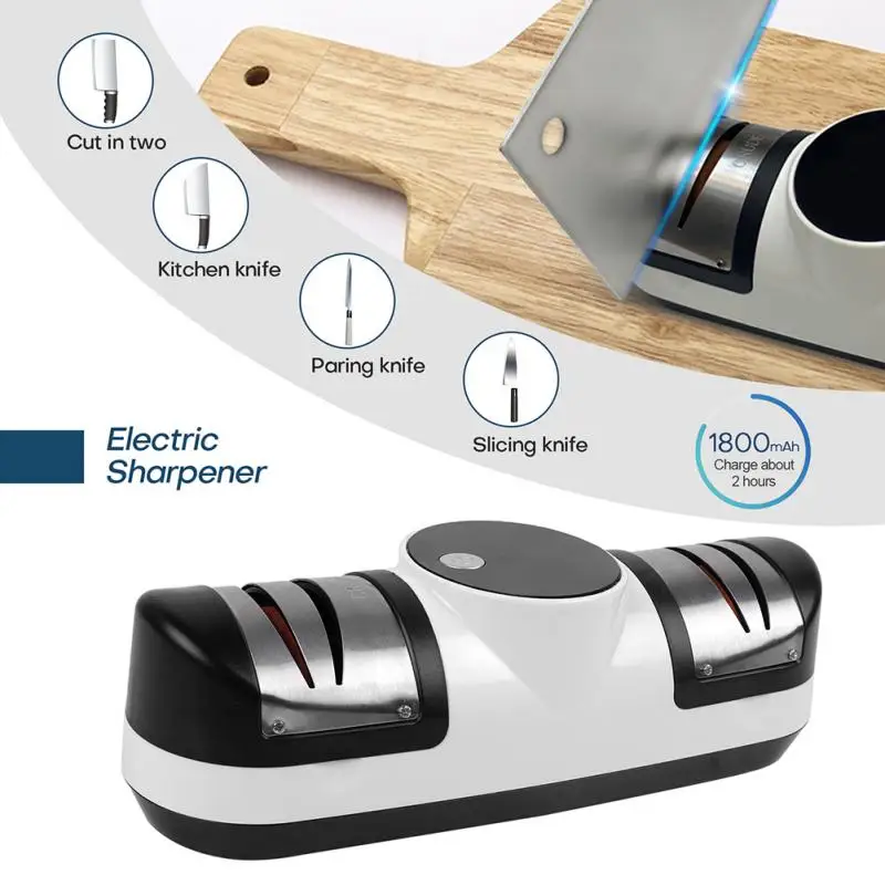 

Electric Knife Sharpener USB Charging Automatic Knife Grinder Household Electric Fast Sharpener Kitchen Tools