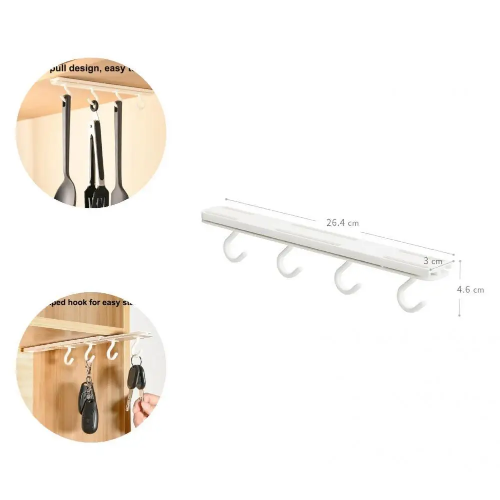 

Towel Organizer Fashion 4 Hooks Creative High Hardness Upside Down Wall Hook for Kitchen Hanger Hook Towel Rack