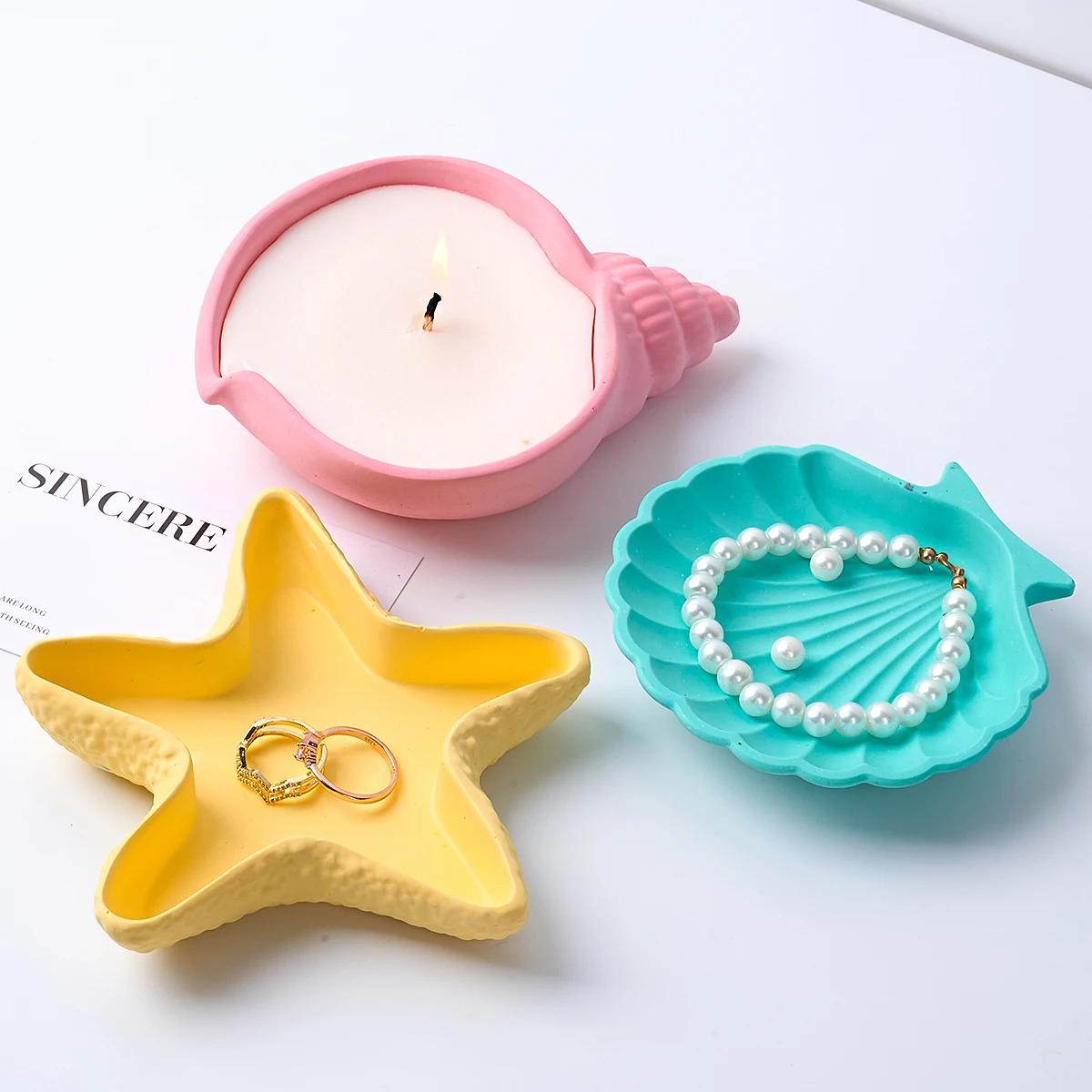 Силиконовая форма 3D в виде ракушки цветочного горшка гипсовая бетонная оболочка