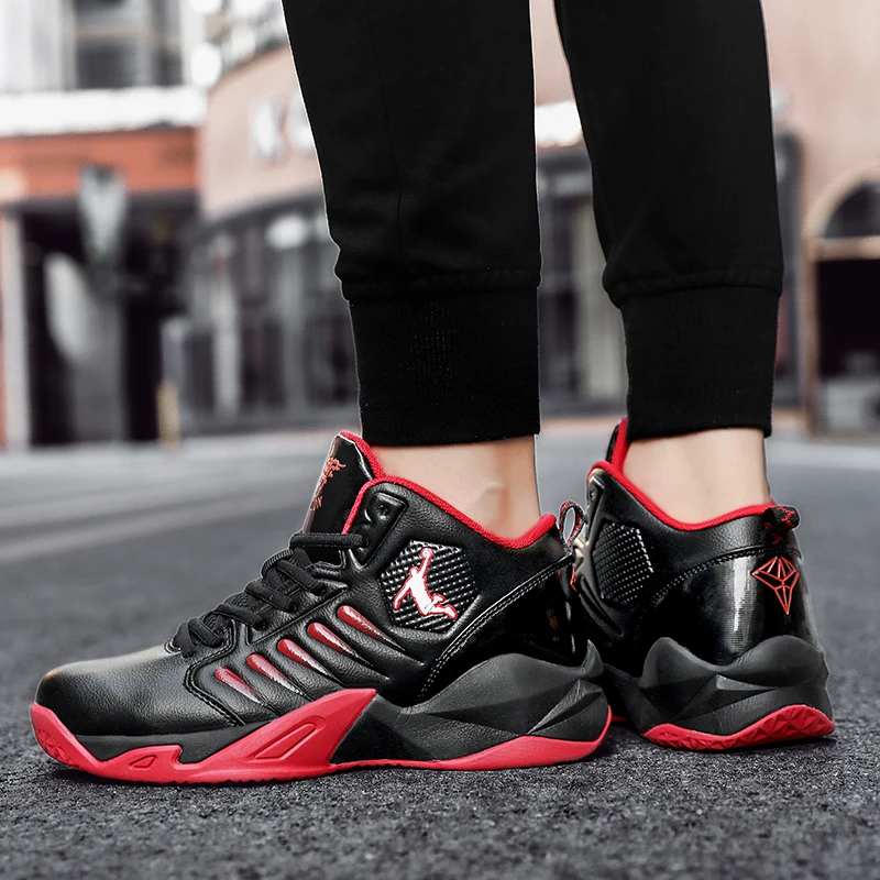 Mens Basketball Shoes Non-Slip Breathable Cushioning Wearable Steady Sports Shoes Gym Training Athletic Basketball Sneakers