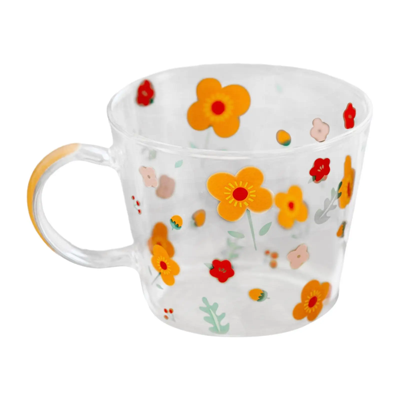 Creative Coffee Mug Drinking Cups 15oz Glass Water Cup Coffee Mugs Tea Mug for Hot Coffee Yogurt Oatmeal Beverage Birthday Gifts