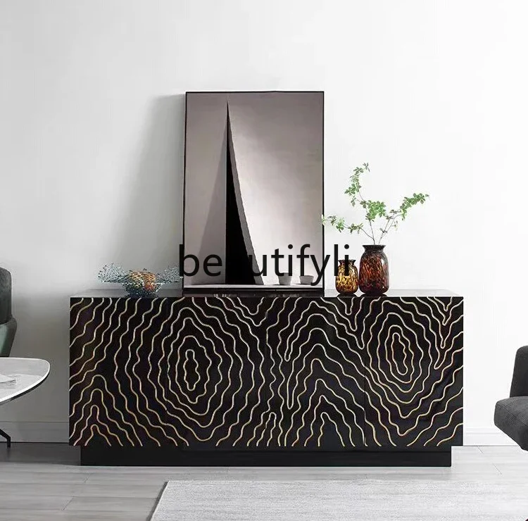 Итальянский роскошный обеденный шкаф из массива дерева простая краска для