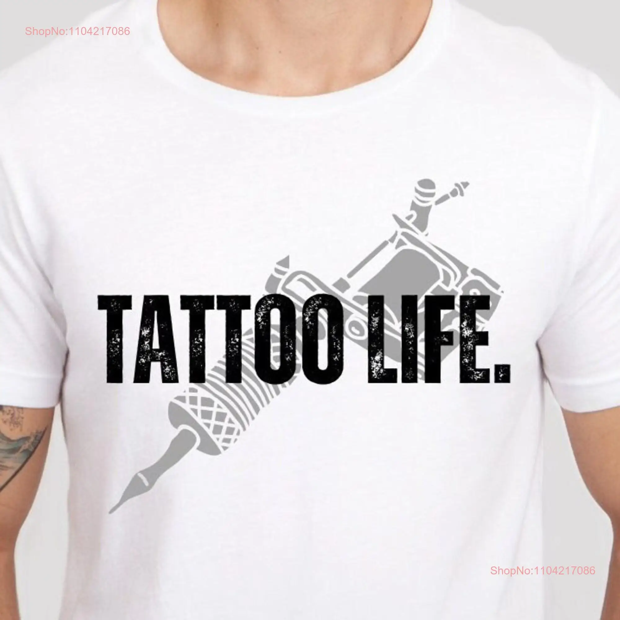 Tattoo Life Jersey T Shirt Men's Artist Ink long or short sleeves
