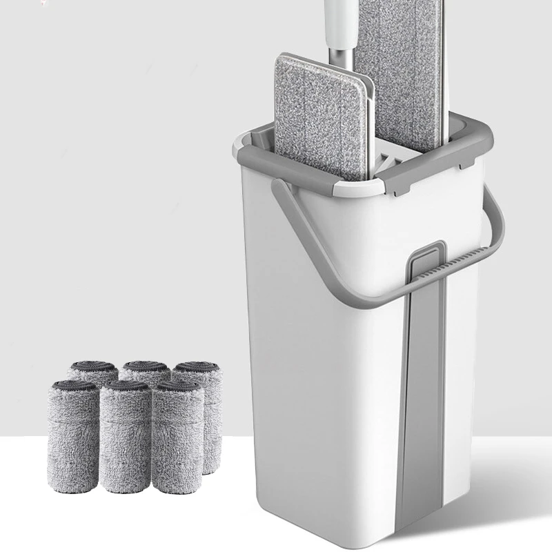 

Hot Mop Magic Floor Squeeze Squeeze Mop with Bucket Flat Bucket Rotating Mop for Wash Floor House Home Cleaning Cleaner Easy