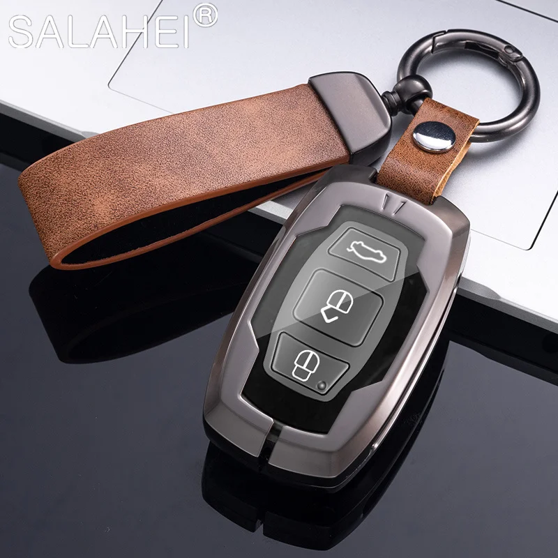 

Zinc Alloy Leather Car Remote Key Case Cover For BYD G5 S6 F3 L3 M6 F0 G3 S7 E6 G3R Keychain Protector Auto Accessories Interior