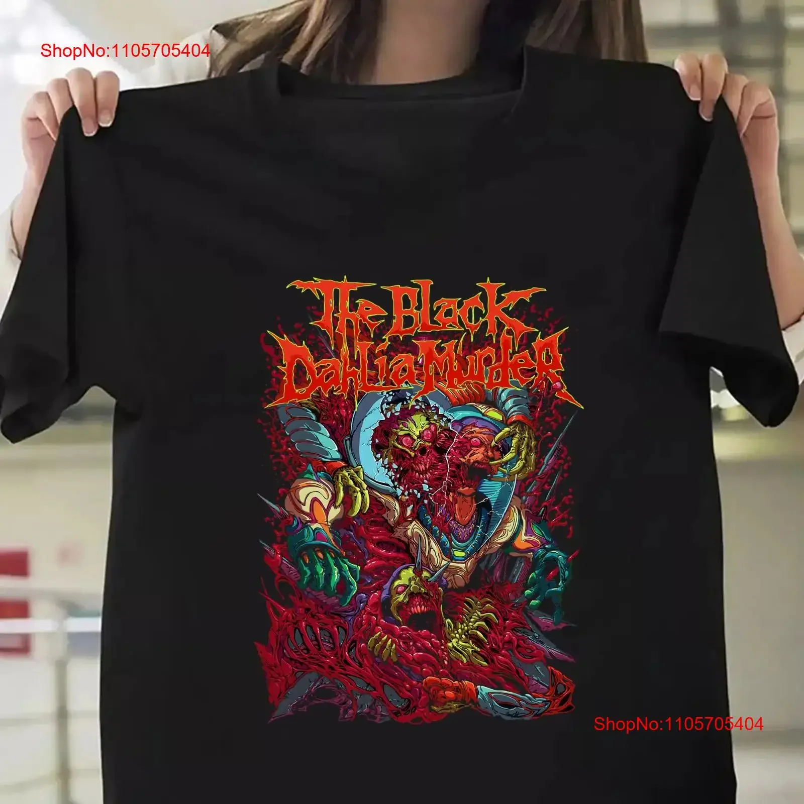 Фото Винтажная футболка The Black Dahlia Murder Rock Band, металлическая футболка TBDM с длинными или короткими рукавами, винтажная, дышащая, с эффектом потертости. №1
