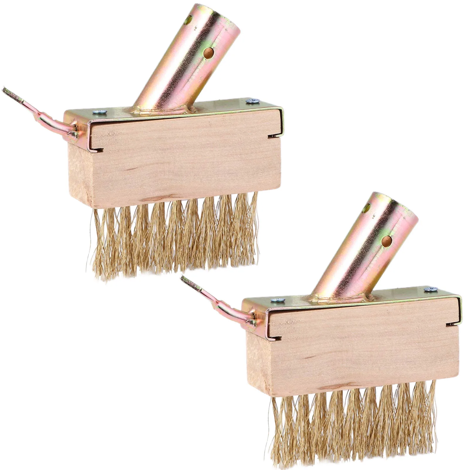 

Moss Removal Tool Crevice Wire Brush 2Pcs Deck Cleaner Brushes Removing Weeds From Pavers Metal Nail Design Without Handle