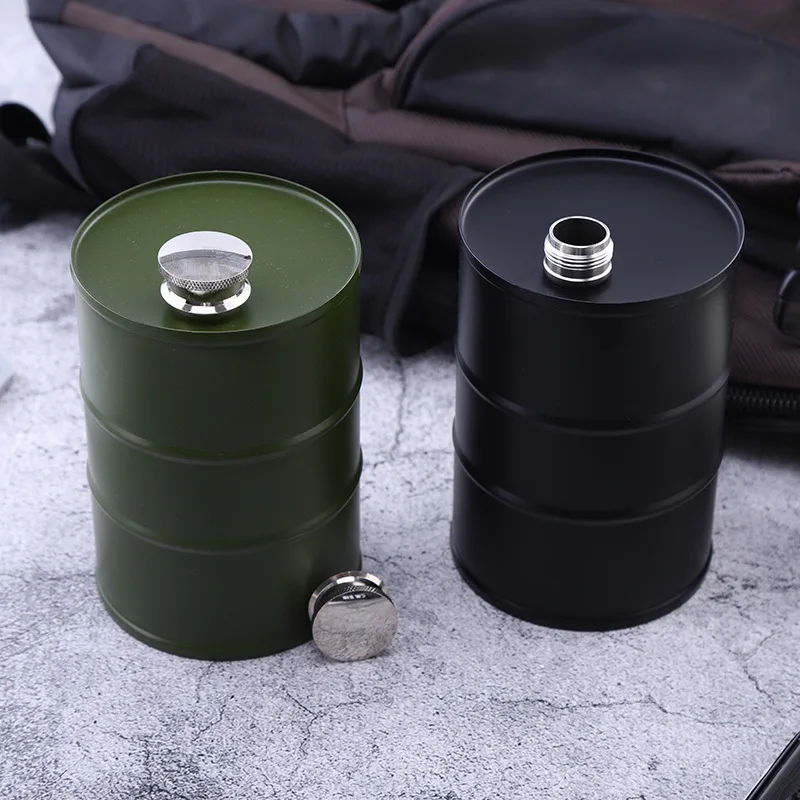 

25oz Oil Barrel Drums Whisky Hip Flask 304 Stainless Steel Alcohol Liquor Vodka Whiskey Jug Bottle Alcohol Hip Flask