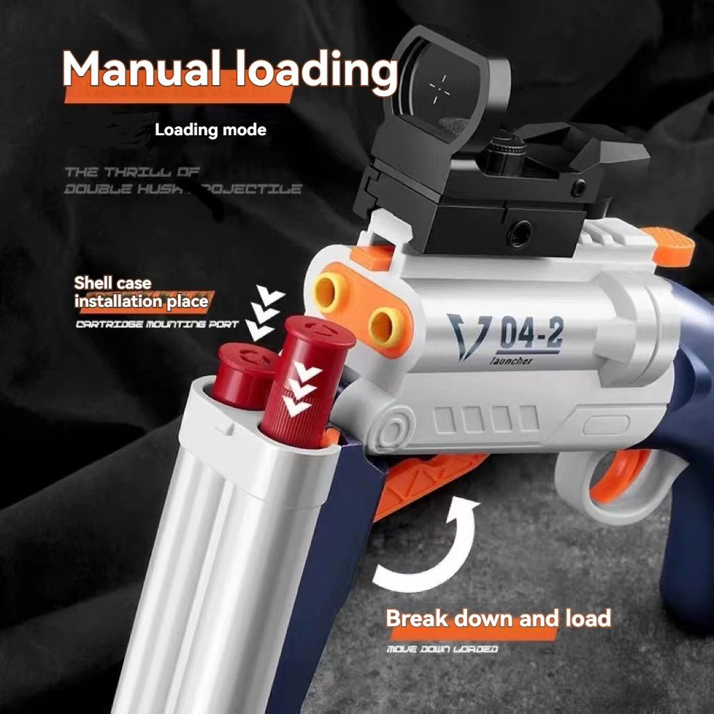 Двухцилиндровый игрушечный пистолет с мягкой пулей ручная пусковая установка