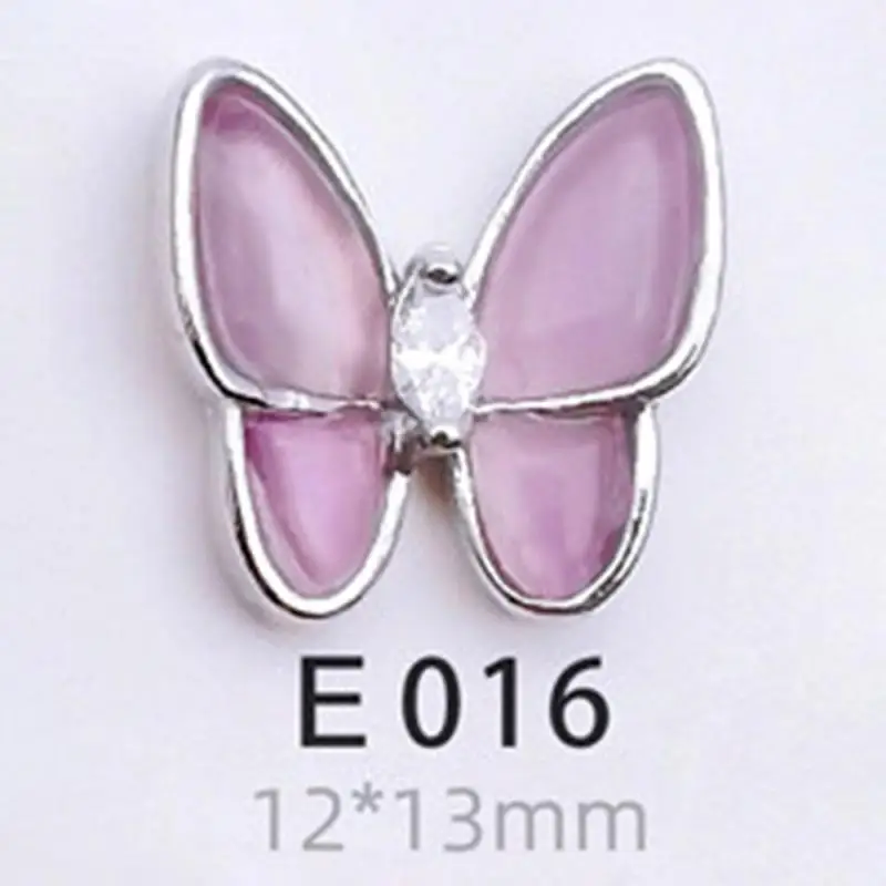 Ювелирные изделия из сплава с цирконами в форме бабочки для ногтей сумке розовое