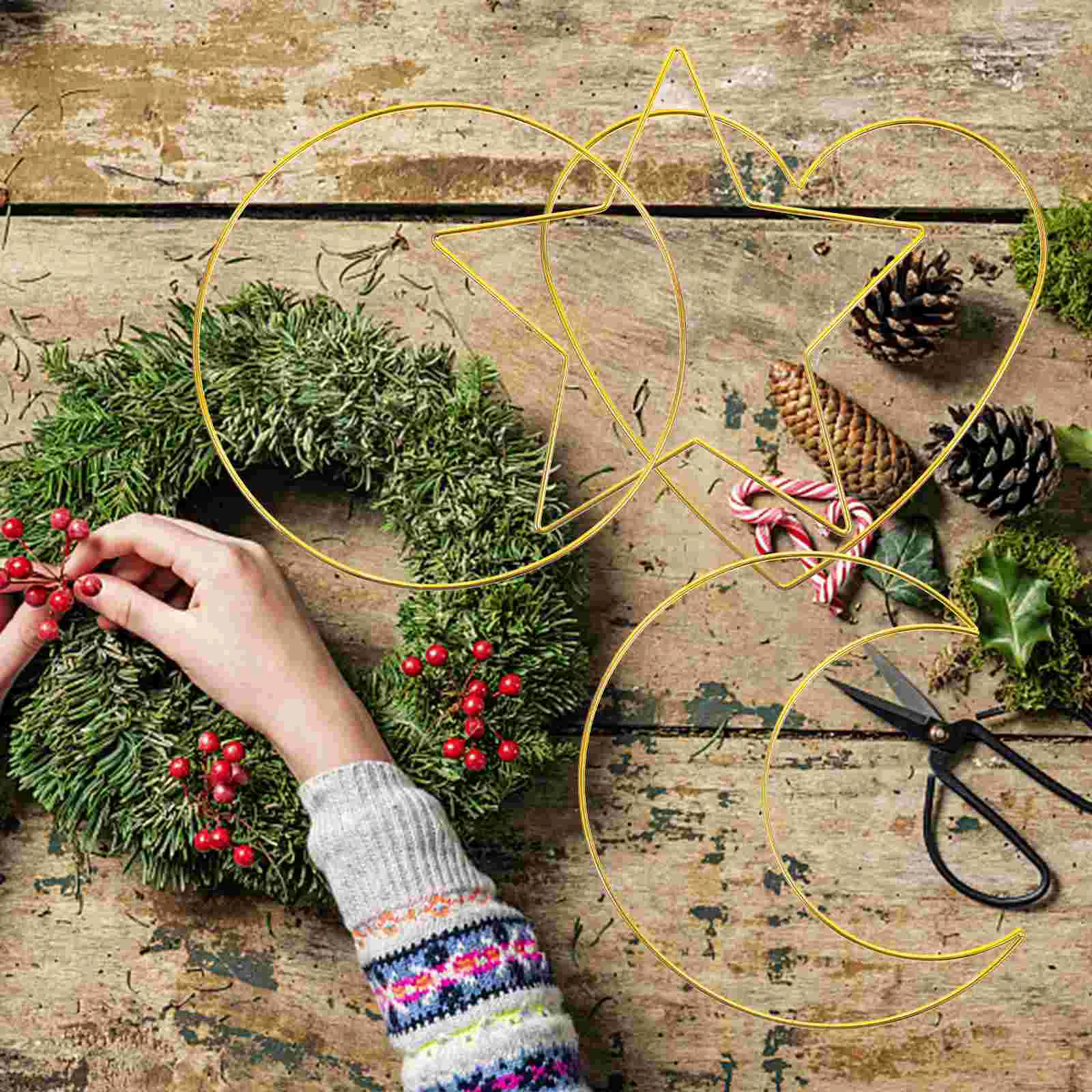 4 шт. кулон Ловец снов золотые кольца рамка макраме ремесло круглый обруч DIY венок