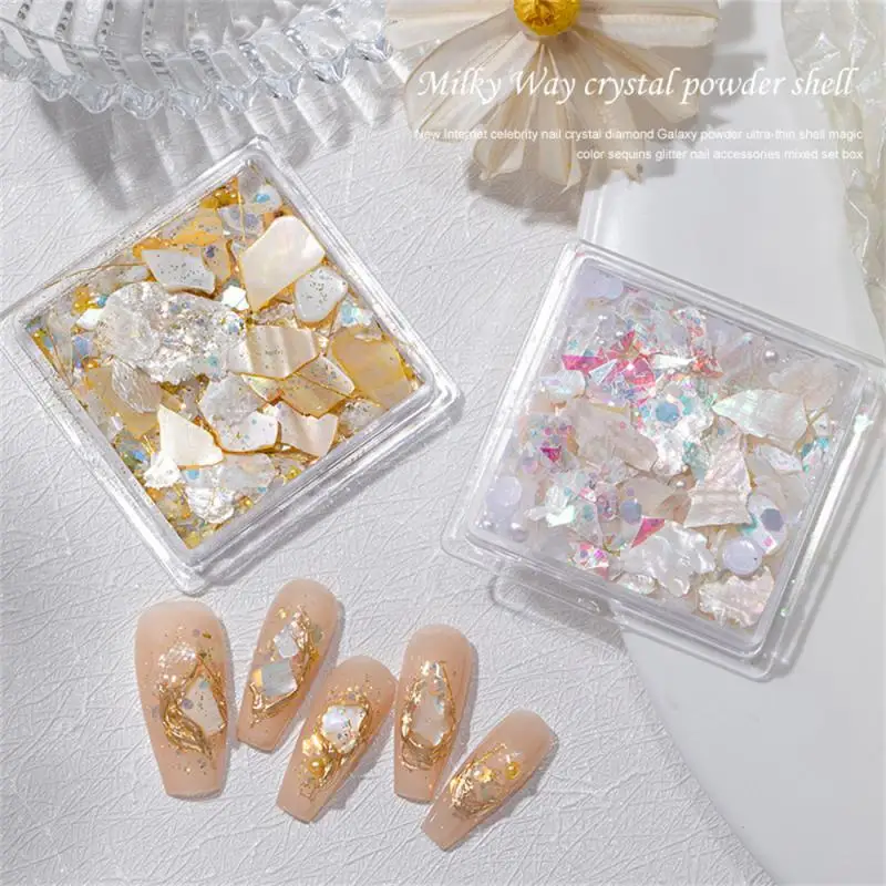 

Shiny Nail Glitter Sequins Flash Powder Sparkling Holographics Laser Sequins Shell Flake Pigment Nail Art Decorations Manicure