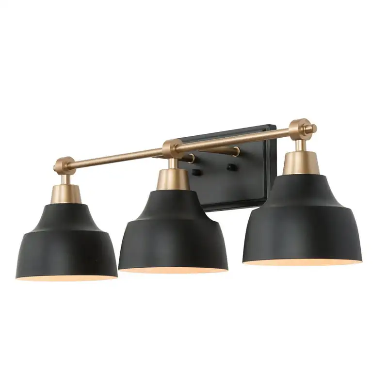 

Black and Round /Contemporary Bathroom Vanity Lighting Fixutre,24.5"Lx8"Hx7"D