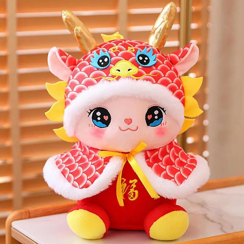 

Cute Dragon Stuffed Animal Chinese Zodiac Dragon Plush Chinese Special New Year Decoration Stuffed Mascot Dolls For Home Decor
