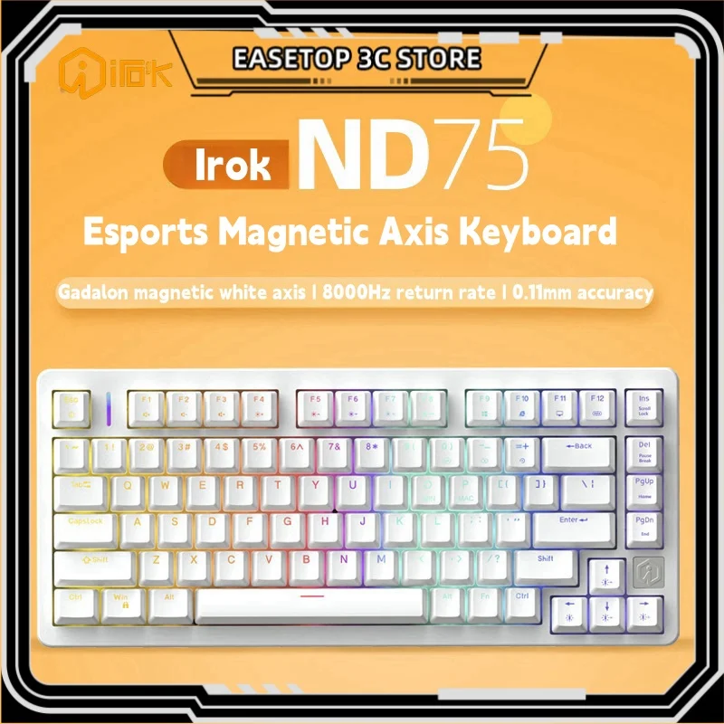Ирок Nd75 механическая игровая клавиатура 81 клавиша белая