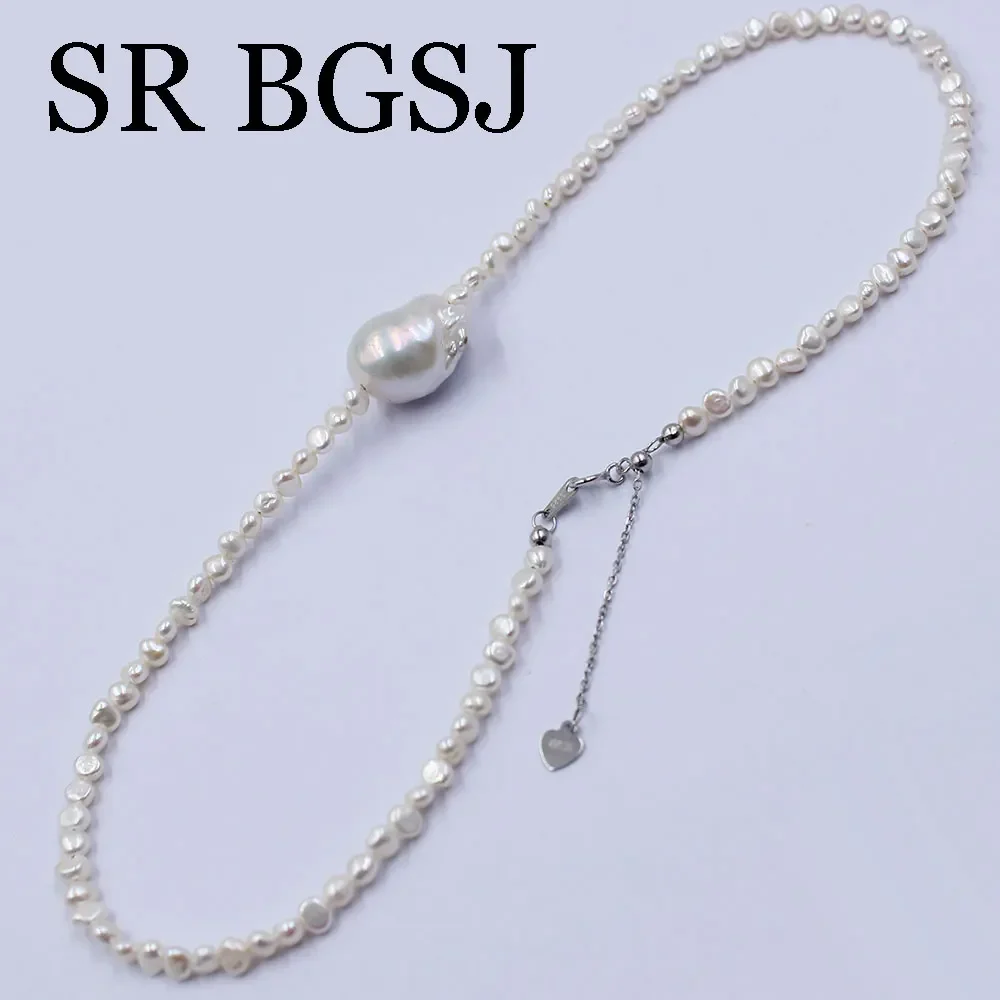 Маленькие бусины из 100% натурального пресноводного белого жемчуга 3-4 мм 16 дюймов