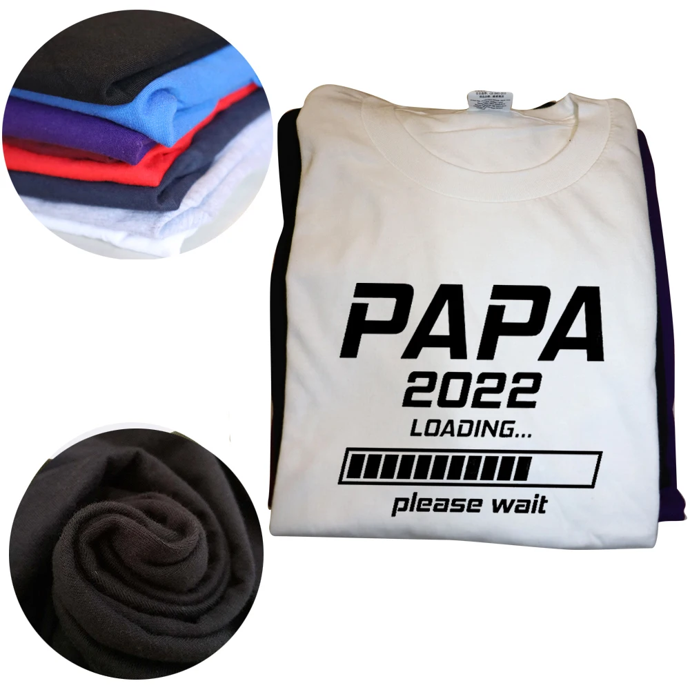 Новинка Papa 2022 футболка с надписью Загрузка Пожалуйста подождите графическая на